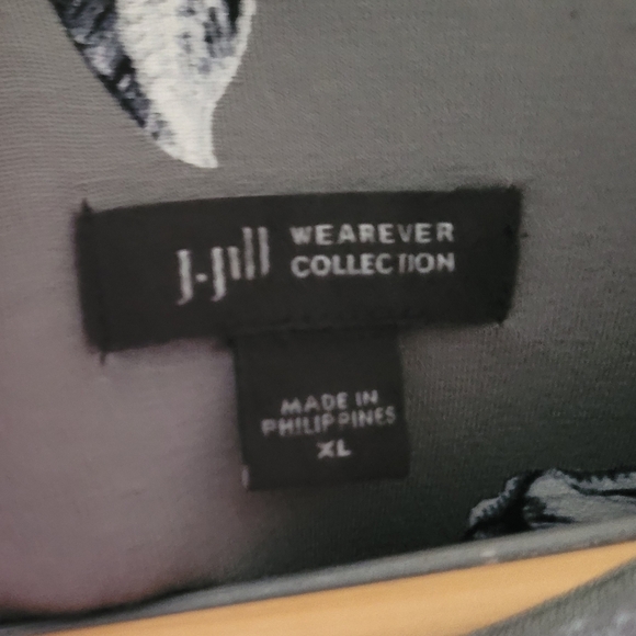 J.Jill Wearever Collection Green Floral Dress Knit Size XL - Picture 5 of 6